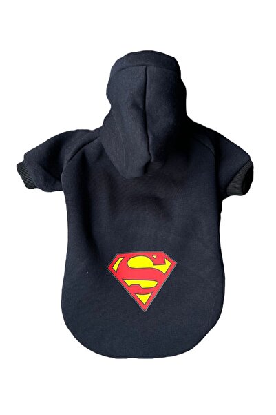 PetiliDünya Superman Cat & Dog Clothes Sweatshirt 100% Cotton