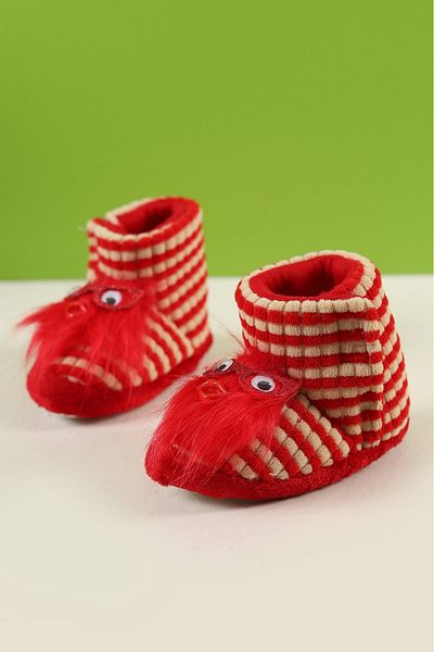 dipdepo Papuci pentru fete cu velcro cu model de ochelari cu talpă moale
