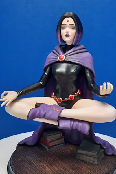 TuransoyCraft Teen Titans Raven Figür Raven Meditasyon Figür Büyük Boy 25CM
