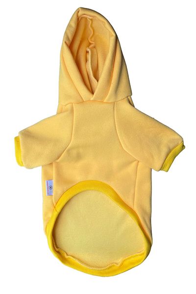 PetiliDünya Pizza yellow hoodieCat & Dog Apparel Sweatshirt 100% Cotton