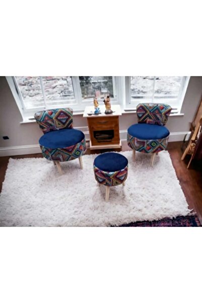 BEYLERBEYİ Çay Seti Ikili Koltuk Berjer Ve Puf Takımı (salon, Balkon, Ofis) 3...