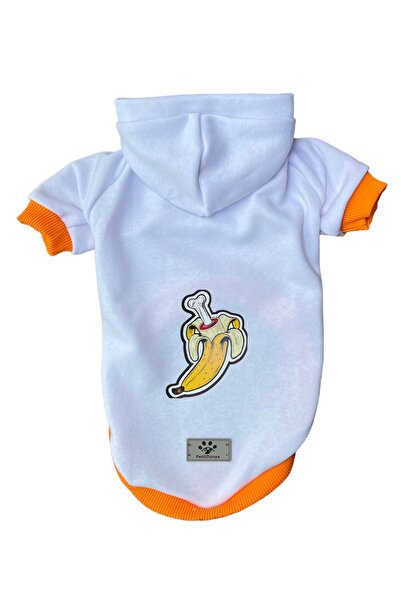 PetiliDünya سويت شيرت بغطاء للرأس على شكل عظمة الموز للقطط والكلاب مصنوع من ا...