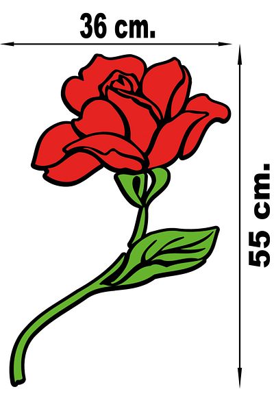 pozantiaksesuardunyasi REFRIGERATOR STICKER ROSE PATTERN FOIL STICKER ADHESION
