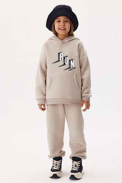 ADA BEBEK ÇOCUK Oversize Cotton Run Faster Bottom Top Set