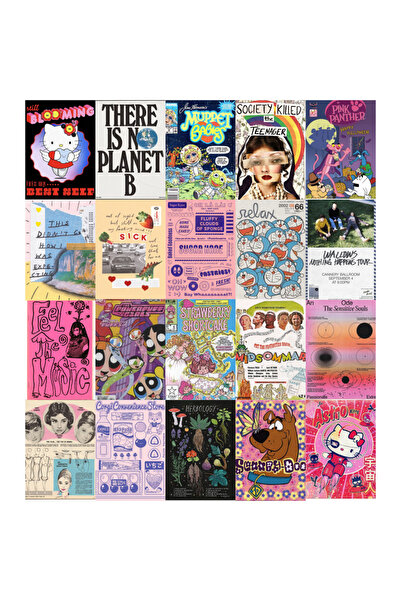 Ororabutik Pop Rock Art Poster Seti- 20 Adet-A5