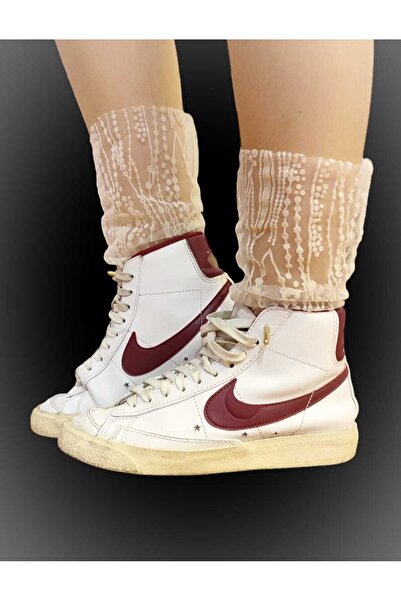 MODA NUR Γυναικείες κάλτσες από τούλι με σχέδια