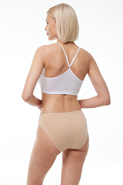 Malabadi Kadın Ten 2 Li Paket Normal Bel Modal Slip Külot 1028