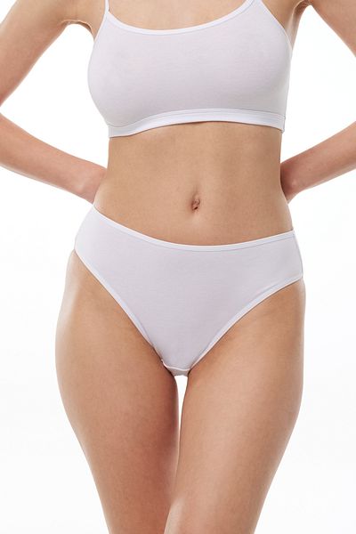 Malabadi Γυναικεία λευκά εσώρουχα 2 συσκευασιών Normal Waist Modal Slip 1028