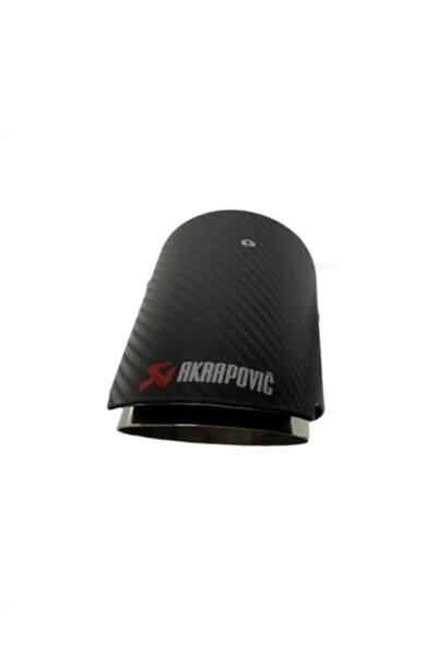 Akrapovic 76 Lık Akrapoviç Içi Parlak Krom Karbon Fiber Egzoz Ucu Eksoz Kafası Egsoz Başlıgı 7,6cm 76mm