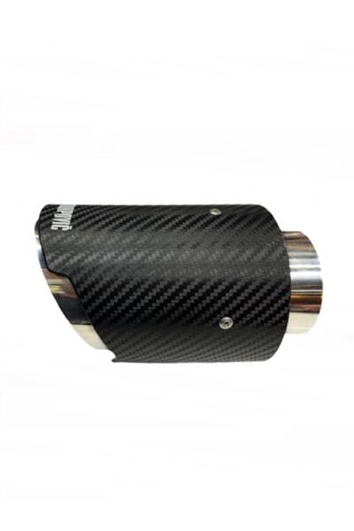 Akrapovic 76 Lık Akrapoviç Içi Parlak Krom Karbon Fiber Egzoz Ucu Eksoz Kafası Egsoz Başlıgı 7,6cm 76mm