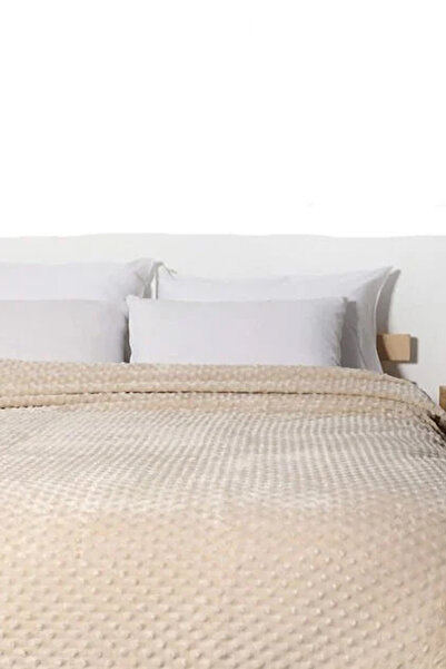 MİNK Mink All Season 500 Bej Çift Kişilik Tomurcuk Battaniye/Yatak Örtüsü 200*220 cm