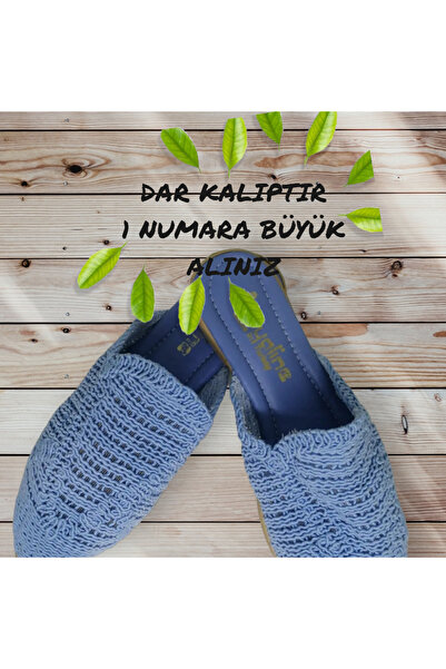 Asya Kadın Önü Kapalı Hasır Örgü Çeyizlik Terlik