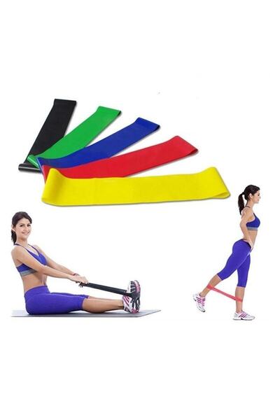 Leyaton 5 Adet Pilates Egzersiz Direnç Bandı