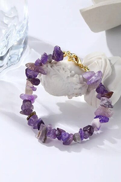 NehirTaş حجر الجمشت الطبيعي - سوار الحياة الإيجابي المعتمد (السوار المكسور)