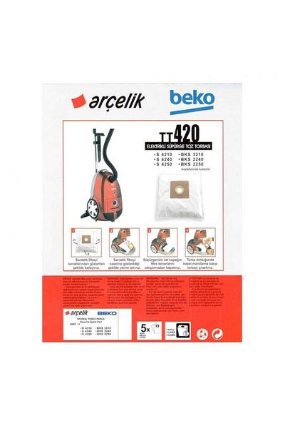 Arçelik 4240-4120-4250 كيس غبار ميكروبان - قطع مريح