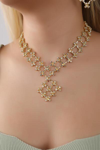 HUBANN الممر المائي نمط مربع تصميم خاص مجوهرات قلادة قلادة ذهبية اللون