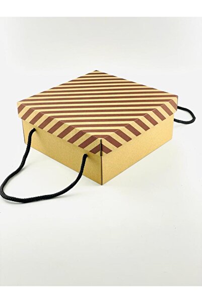 Feza Kutu 23x23x10 Hediyelik Kutu Kraft Kutu Karton Kutu YIlbaşı Kutusu Pasta Kutusu Kargo Kutusu (10 ADET)