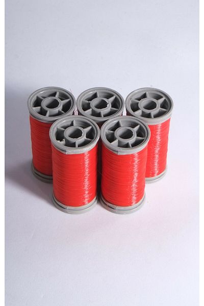Eskişehir hobi sanat 5 Pieces Red Ghost String - 100 Meters (Total 500 Meters) 0.10 mm Line