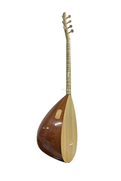 bademüzik KISA SAP BAĞLAMA MASİF MAUN AĞACI PROFESYONEL ÇİFT KAFES