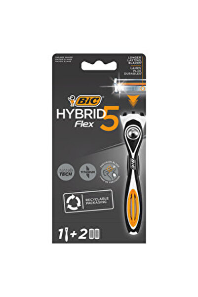 Bic ( 2 ADET ) Bic Flex5 Hybrid 5 Bıçaklı 1 Sap + 2 Kartuş Tıraş Bıçağı