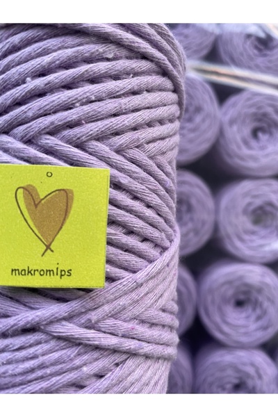 Makromİps MAKROME İP 250 gr TEK BÜKÜMLÜ PAMUK TARANABİLİR GÖKKUŞAĞI ÇANTA TERLİK SEPET PERDE SUPLA