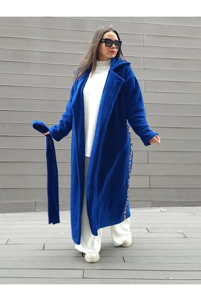 Park Moda Trendbysena AN10491 POLAR COAT WITH SIDE STRIPS