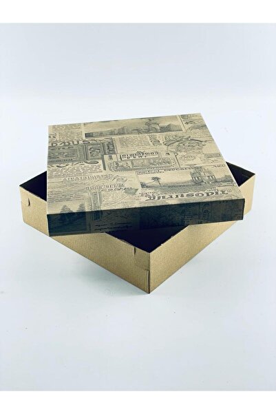 Feza Kutu 23x23x6 Hediyelik Kutu Kraft Kutu Karton Kutu YIlbaşı Kutusu Pasta Kutusu Kargo Kutusu (10 ADET)