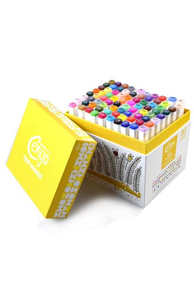 Cengo 80 Pieces Double Sided Artist Marker Pen