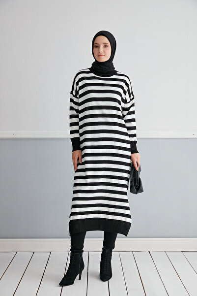 MODAMÜNASİP تونيك حجاب مخطط رائع