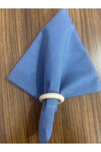 Zeren Home Set de 6 șervețele de servire din material textil fără griji, albastru indigo