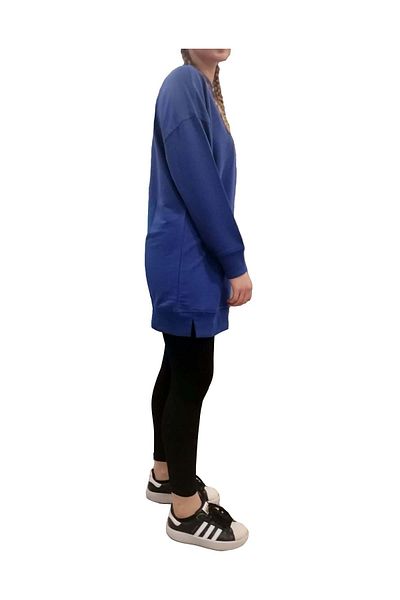 HNS Elz Mrq Y Collar Straight Tunic - Blue - m - St06889