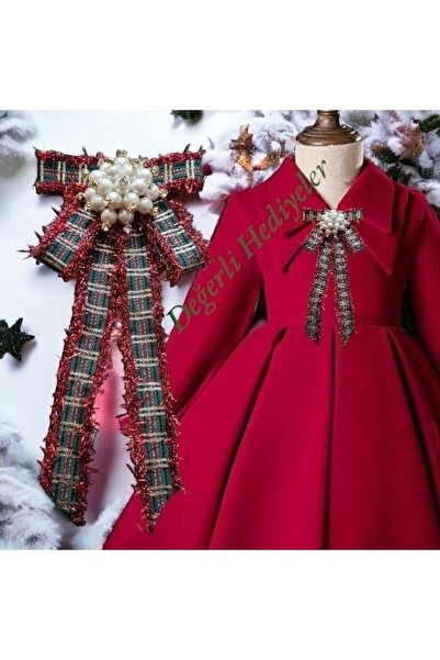 AGH Değerli Hediyeler Yılbaşı Süsü Yılbaşı Süslemeleri Yılbaşı Broşu Yılbaşı aksesuarları Yılbaşı yaka kurdelesi