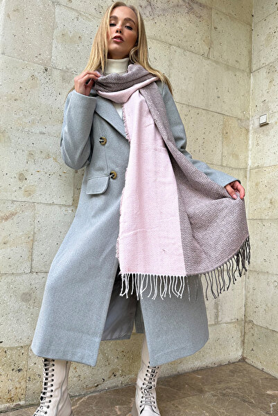 Trend Alaçatı Stili Women's Powder Tassel Detailed Patterned Shawl Alc-X11280