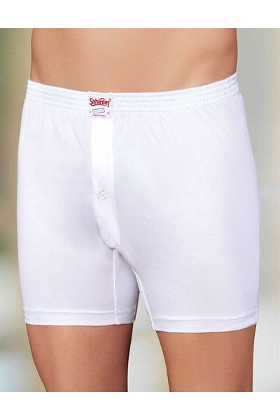 Şahinler Ανδρικά Boxers New Season - Πακέτο 6, 100% Βαμβάκι, ΛΕΥΚΟ