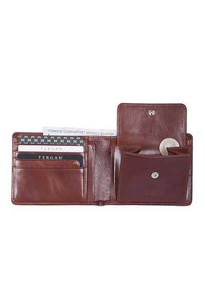 Tergan Мъжки кафяв кожен портфейл - 01308b01