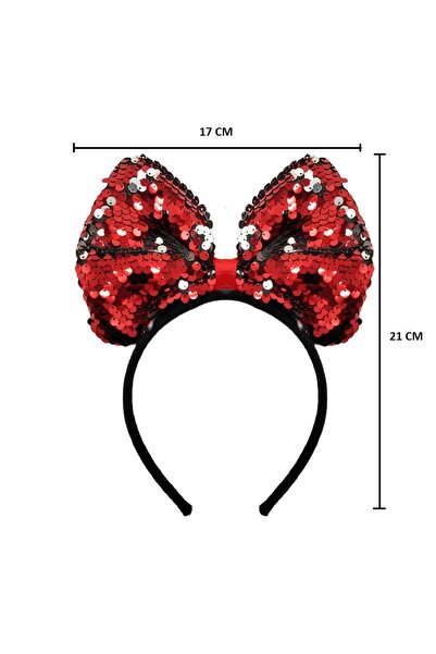 Big Party Κόκκινο στέμμα με φιόγκο και παγιέτες