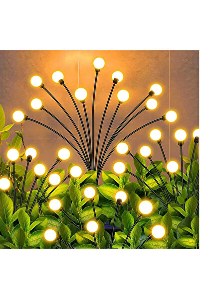 TeknoZar 6 Led'li Güneş Enerjili Ateş Böceği Çiçek Lamba Solar Led Bahçe Aydı...