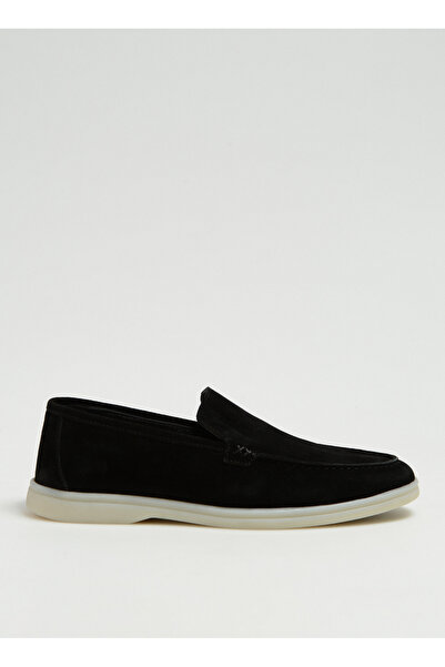 North Of Navy Men's Black Leather Casual Shoes