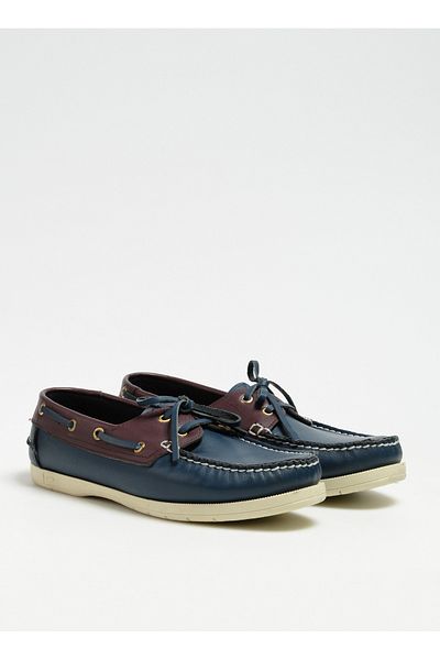 North Of Navy Leather Navy Blue Men's Casual Shoes Ygz5002