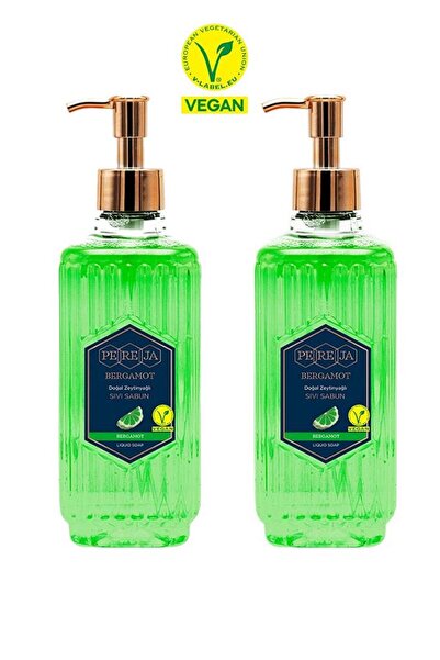 Pereja صابون سائل بالبرغموت بزيت الزيتون الطبيعي 500 مل 2 عبوة