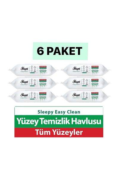 Sleepy Easy Clean White Soap Added Surface Cleaning Towels 6 Pack of 100