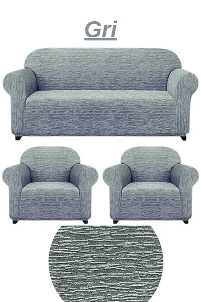 HEYTGAH 3+1+1 Woven Jacquard Sofa Cover - Elastic and Flexible, Washable Sofa and Sofa Bed Cover