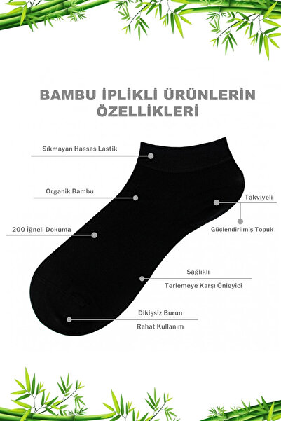 çs socks Unısex 10 Çift Bambu Patik Lacivert (DİKİŞSİZ)