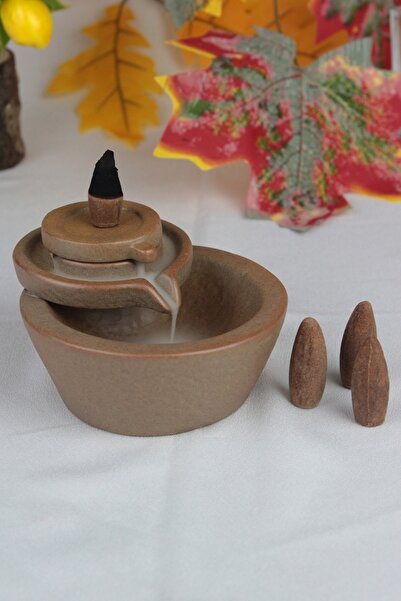 moryconcept Geri Akışlı Tütsülük Buhurdanlık Seramik Tasarımlı & 3 Adet Tunik...