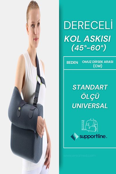 Supportline حمالة ذراع مبطنة متدرجة 45-60 درجة (45°-60°)