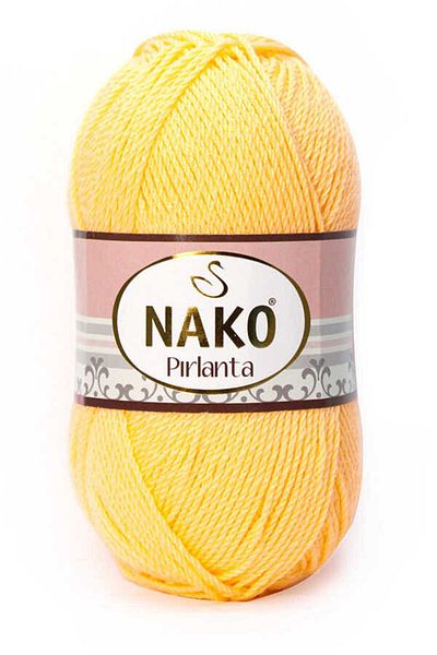 NAKO PIRLANTA ΧΕΙΡΟΠΟΙΗΤΟ ΠΛΕΚΤΟ ΣΥΡΤΑΡΙ 100 GR 1 ΤΕΜΑΧΙΟ 0215 ΨΟΥΛΛΑ ΚΙΤΡΙΝΗ