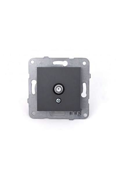 OVİVO Grano Smoked - TV Socket F with Connector and No Frame