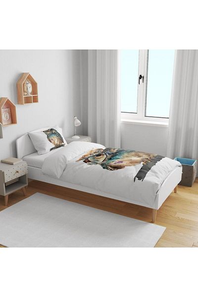 Fortek Home 3D Digital Printing Single Duvet Cover Set with Sheets