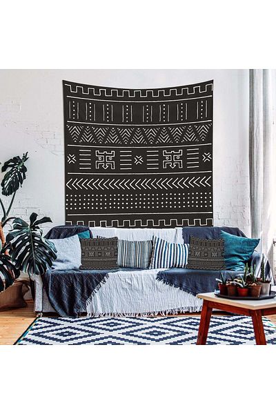 The Lucid Lab Dark Aztec - Husă de perete cu model etnic