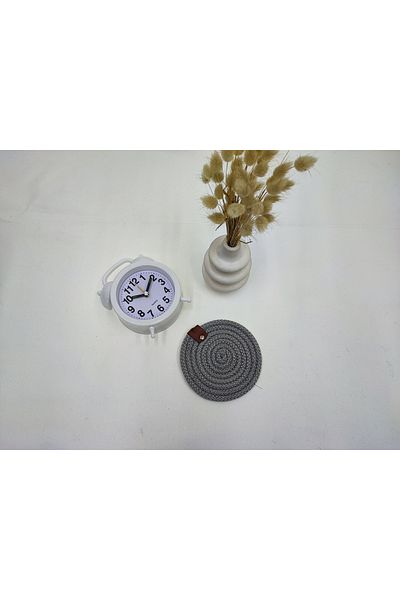 Meryemce Ev Tekstili Tress Cord Rope Coaster, 11 cm - 6 Pieces